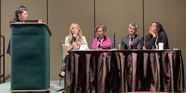 Mapping the landscape of citizen science Professors talking at a panel
