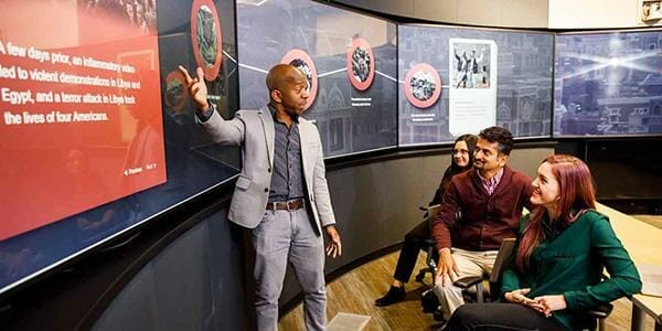 training focuses on how to handle a situation after it becomes a crisis, not before. SFIS Professors, ASU’s Decision Theater and the American Academy of Diplomacy have joined forces